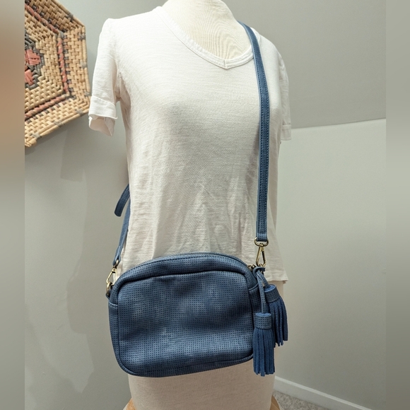 Nori Perforated Faux Suede Crossbody Purse from Anthropologie - Picture 8 of 15